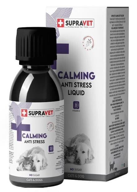 Supravet Anti Stress Kedi Ve Köpekler İçin Sıvı Sakinleştirici Damla 100 ML | SRC: Barcode: 8680589182797